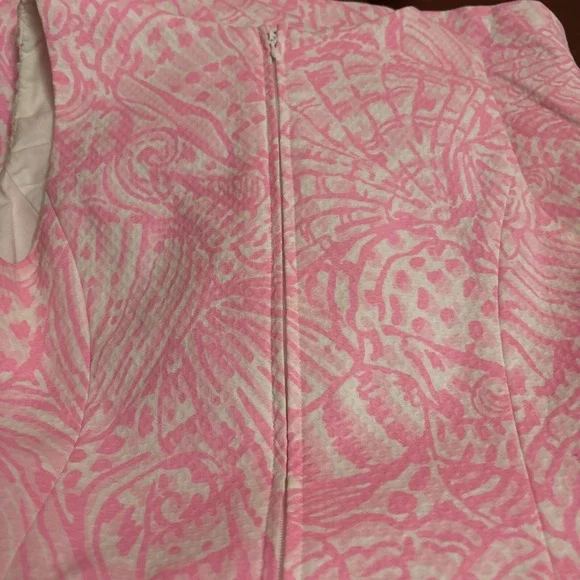 Lilly Pulitzer MacFarlane Flamingo Pink Shift Dress Seashell Sz 00 EUC - Picture 10 of 11